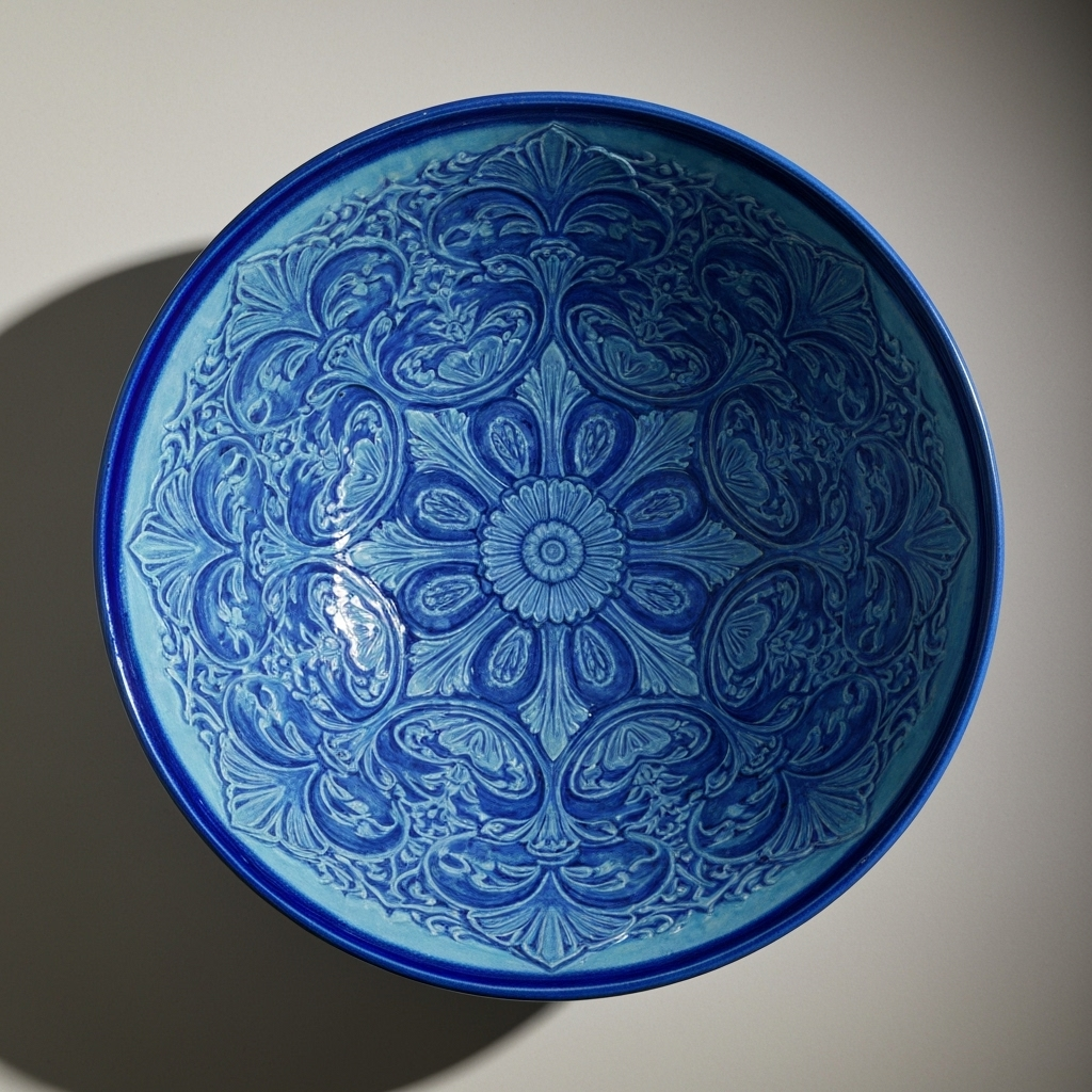 Blue Pottery Bowl by Farid